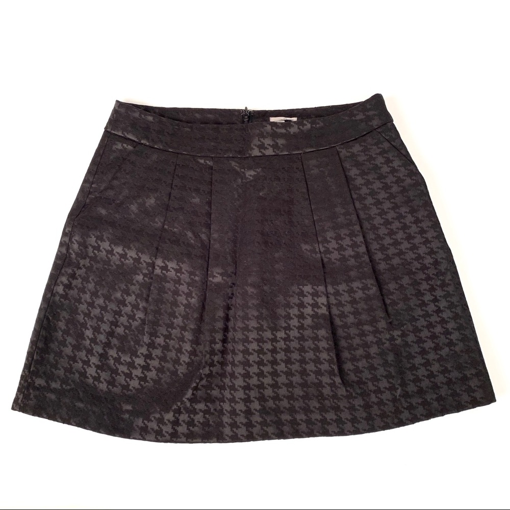 Halogen Black Houndstooth Skirt